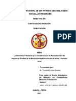 Maestría en Contabilidad Mención Tributación: Br. Yamileth Loaiza Kuncho