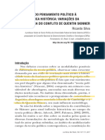 2 DA HISTÓRIA DO PENSAMENTO POLÍTICO À TEORIA POLÍTICA HISTÓRICA VARIAÇÕES DA HERMENÊUTICA DO CONFLITO DE QUENTIN SKINNER - Lua Nova