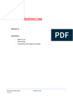 Module 3 Agency Law, Partnerships and Corporations