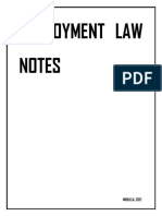 Employment Law Notes