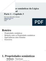 Propriedades Semânticas Da Lógica Proposicional Parte 1 - Capítulo 3