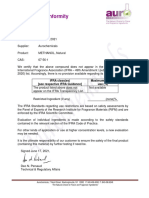 METHANOL Natural IFRA 49th Certificate