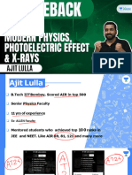 Modern Physics, Photoelectric Effect & X Rays BOUNCE BACK 24 DEC