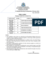 Mba & Mca Time Table