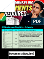 Documents Required For JOSAA Counselling 2024