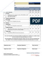 Anglo American Platinum - Smelting Operations - Onboarding PPE Issuing Checklist