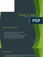 1 Classes in JAVA