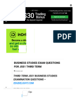 Business Studies Exam Questions For JSS1 Third Term