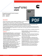 Powercommand Gtec Transfer Switch: Powercommand 40-02 Control Open Transition 40 A - 2000 A