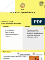 Dança e Os Tipos de Dança