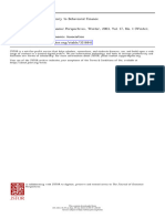 Shiller, Robert J. (2003) From Efficient Markets Theory To Behavioral Finance, in Journal of Economic Perspectives, Vol. 17, No. 1, S. 83-104