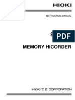 Hioki 8835-01 Memory Hicorder Recorder Instruction Manual