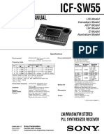 Schematic Sony ICF-SW55 Radio Service Manual