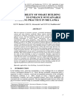 Applicability of Smart Building Concept To Enhance Sustainable Building Practice in Sri Lanka