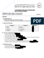 Lesson 2-Ancient African Civilizations - Answer Key