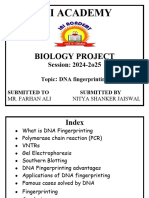 Biology Project On DNA Fingerprinting