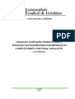 Escala - Lower Extremity Functional Scale (LEFS)