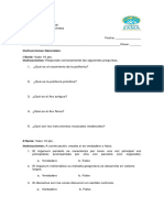 Examen de Cuarto Bloque Educación Musical Docente Pamela Hernández