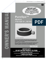 Intex Purespa - sbh10 User Manual