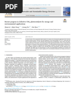 Recent Progress in Defective TiO2 Photocatalysts For Energy and