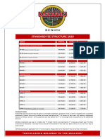 2020 Standard Fee Structure