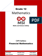 Financial Mathematics Revision Booklet