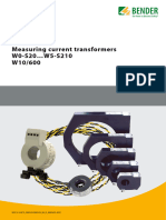 Measuring Current Transformers W0-S20 W5-S210 W10/600: Vorläufiges Datenblatt