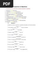 Exercise On Comparison of Adjectives