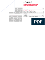 Low Profile High Pressure Roof Exhaust Ventilator: Specification and Dimension Data