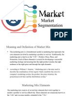 Market Mix and Market Segmentation