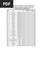 Inter-House Sports Calendar 2024-25