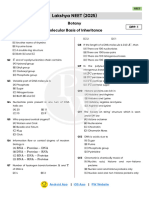 Molecular Basis of Inheritance DPP 01 of Lecture 04 Lakshya NEET