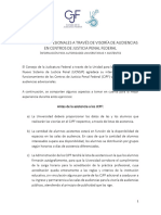 PRAìCTICAS PROFESIONALES A TRAVEìS DE VISORIìA DE AUDIENCIAS EN CENTROS DE JUSTICIA PENAL FEDERAL