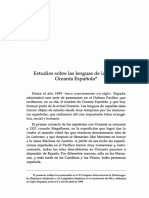 Estudios Sobre La Lengua de La Antigua Oceania Española