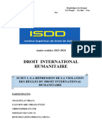 Droit International Humanitaire: Sujet 4:la Répression de La Violation Des Règles Du Droit International Humanitaire