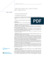 Ley 27.120 Eleccion de Parlamentarios Del Mercosur