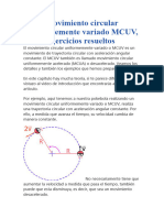 Movimiento Circular Uniformemente Variado MCUV