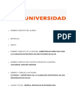 Modulo 2 Act 1 Importancia de La Planeación Estratégica en Una Organización de Salud