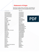 Certificate of Origin Comap Products v1