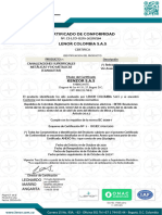 Certificado Canaleta Actualizado Nueva Norma