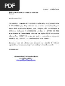 SOLICITUD - Banco de Pichincha