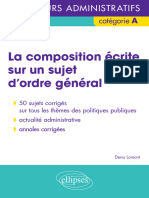 La Composition Écrite Sur Un Sujet D'Ordre Général: Concours Administratifs