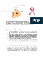 Informe de CANCER DE MAMA y Cancer de Prostata