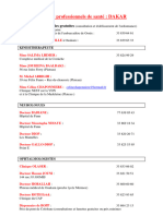 Liste de Professionnels de Sante 2016