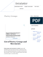 Poetry Groups - Poetry Explorer