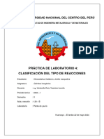 Quimica Inorganica 4to Informe Identificacion de Reacciones