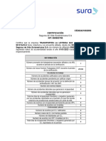 Certificado de Accidentalidad ARL