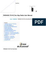 TD h3 Two Way Radio Manual