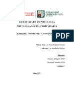 Licenciatura en Psicología Psicología Social Comunitaria