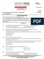 Cumulative Test - 2 - (DROPPER - NEET) - Coordination Compound and D and F - Block Elements